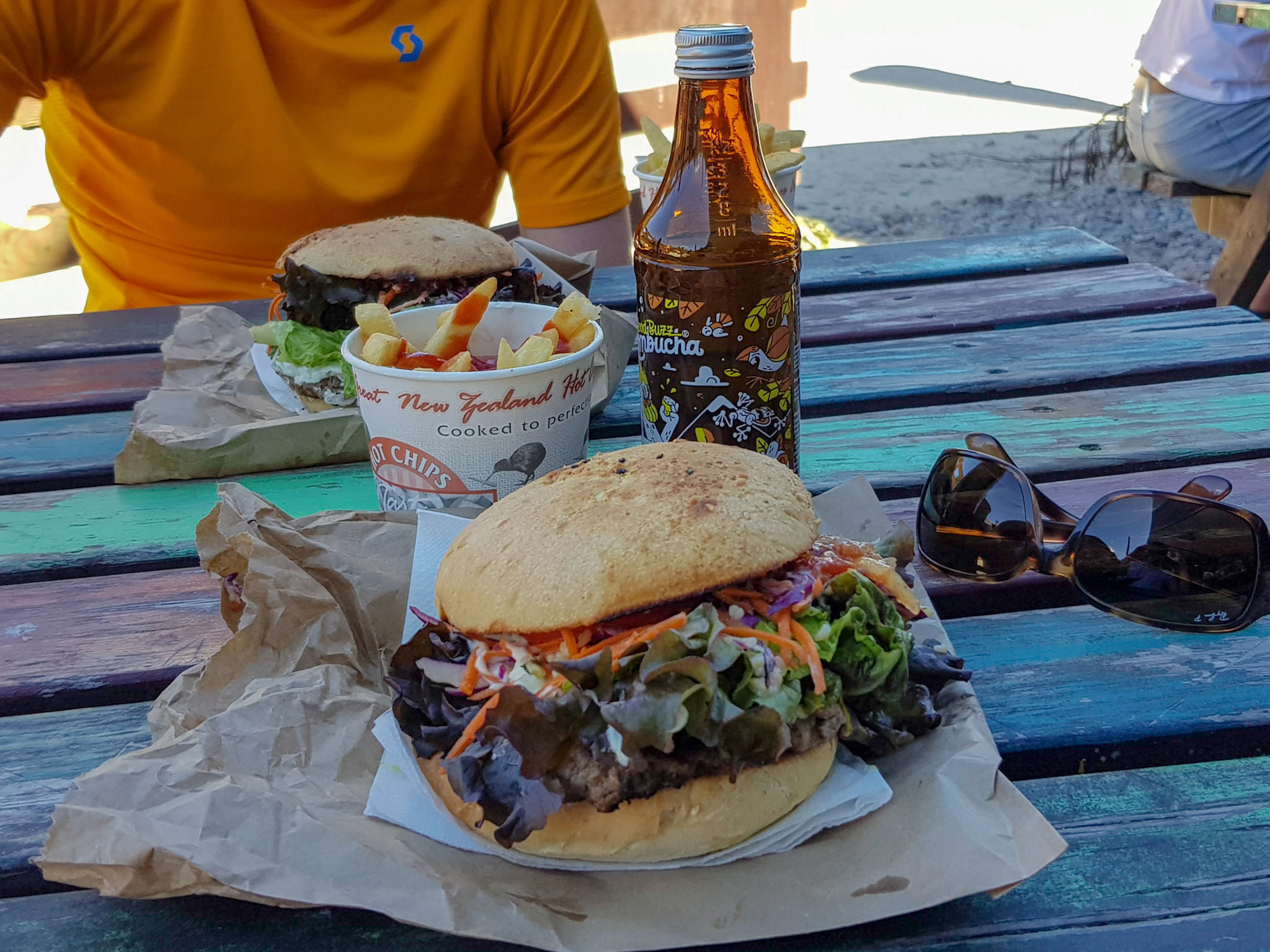 Fat Tui Burger im Abel Tasman Nationalpark