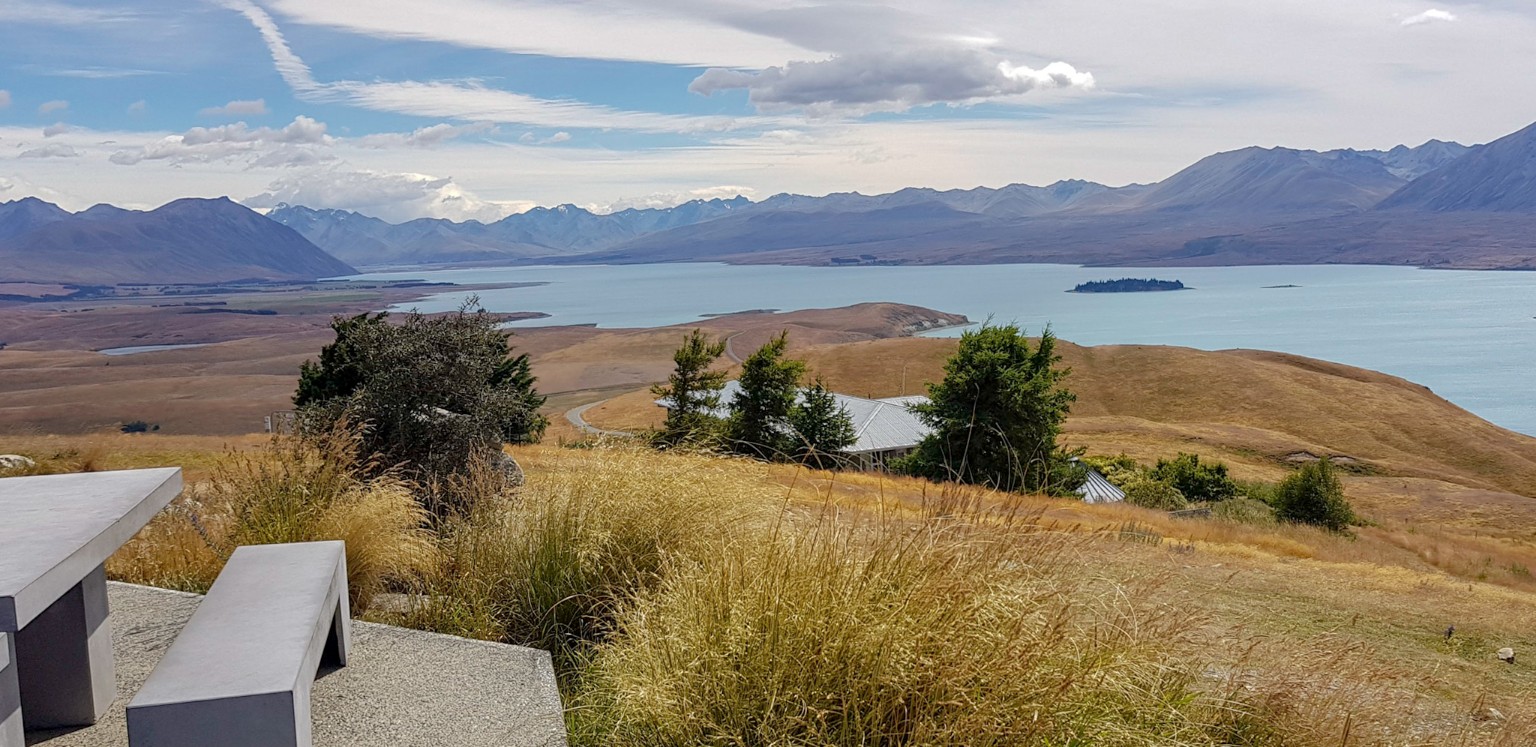 Aussicht auf dem Mount John am Lake Tekapo